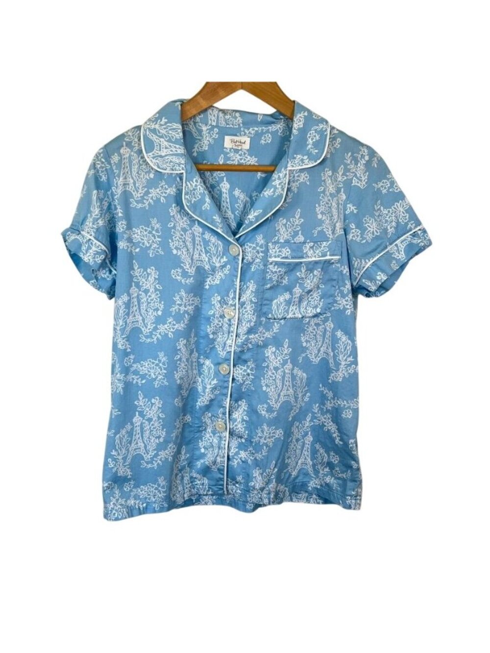 BedHead Women S Belle Eiffel Short Sleeve Classic Shorty Stretch Jersey Pj Set - Picture 3 of 16